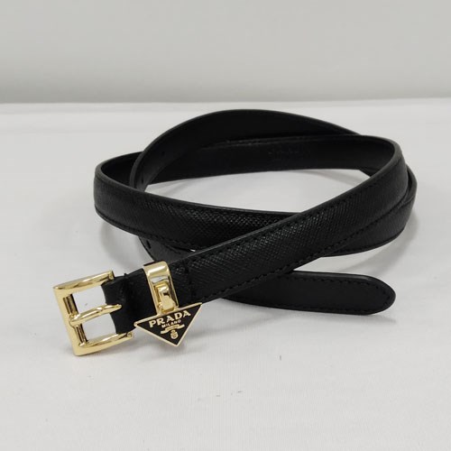 PRADA プラダ ベルト サフィアーノ レザー レディース ブラック