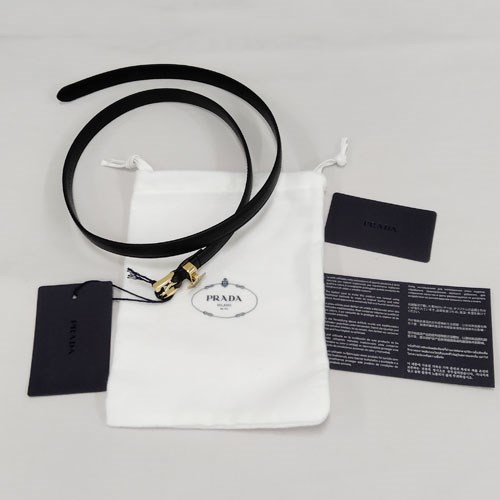 プラダ　ベルト　サフィアーノレザー PRADA プラダ ベルト サフィアーノ レザー レディース ブラック