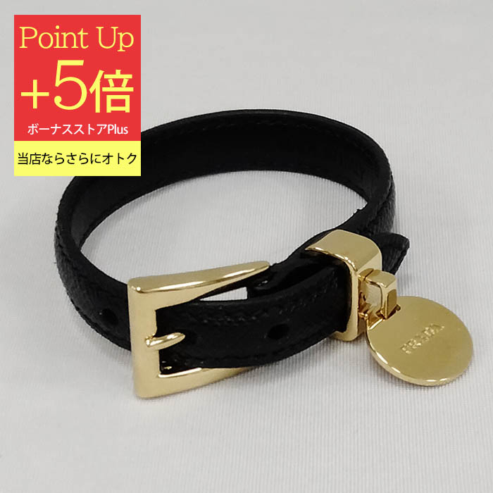 Yahoo! Yahoo!ショッピング(ヤフー ショッピング)プラダ アクセサリー サフィアーノレザー ブレスレット レザー ブラック レディース 1IB030 053 PRADA