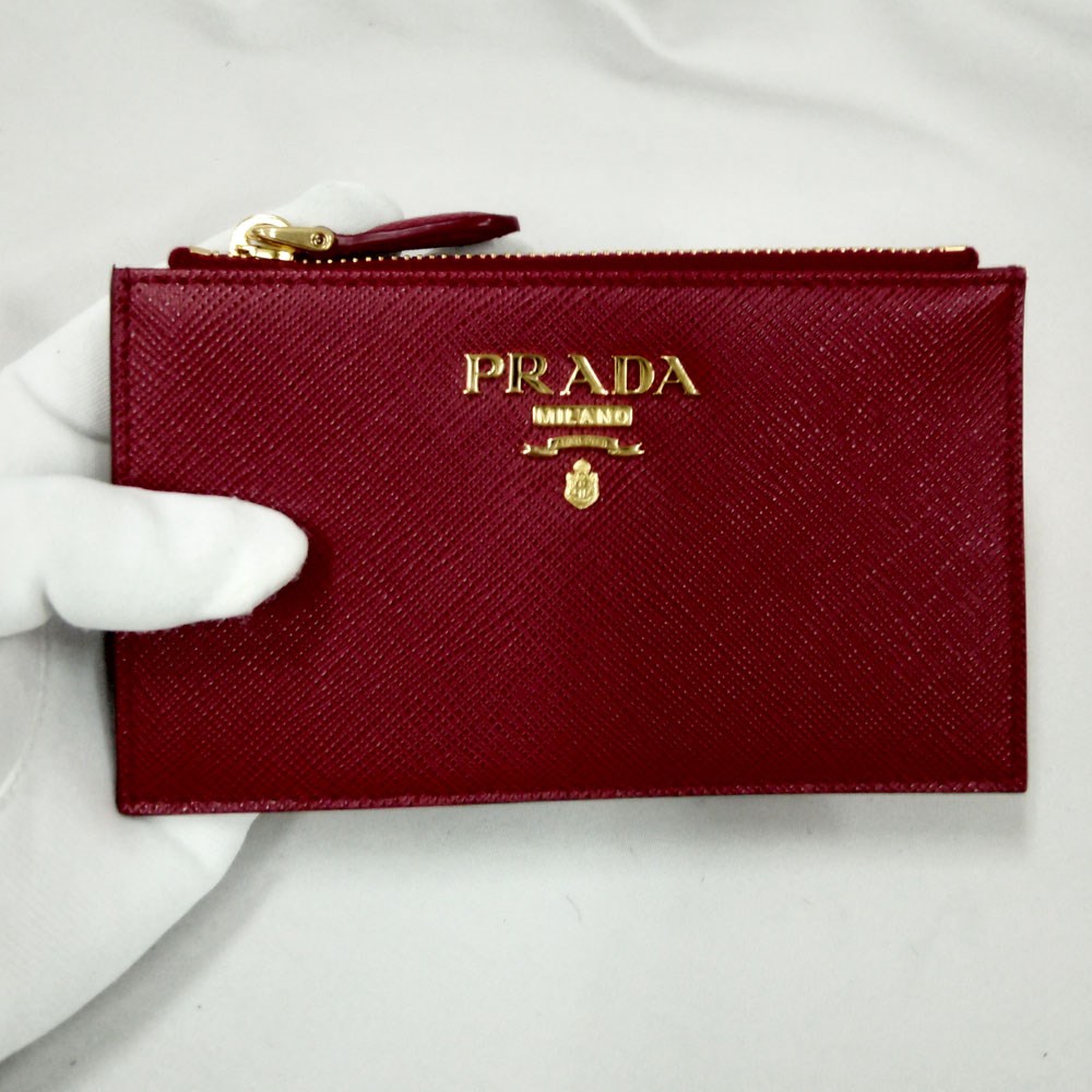 《Max1万円off＆P10》プラダ 小物 サフィアーノレザー カードホルダー レディース ブラッ ク レッド ベージュ 1MC086QWA PRADA | PRADA | 14