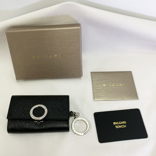 【爆買】【訳あり】ブルガリ キーケース 6連 キーホルダー カーフレザー ロゴクリップ ブラック メンズ 289360 BULGARI 正規品 ギフト プレゼントの画像