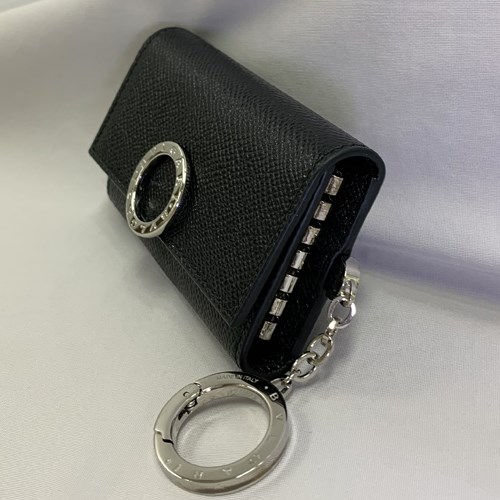 訳あり】ブルガリ キーケース 6連 キーホルダー カーフレザー ロゴ