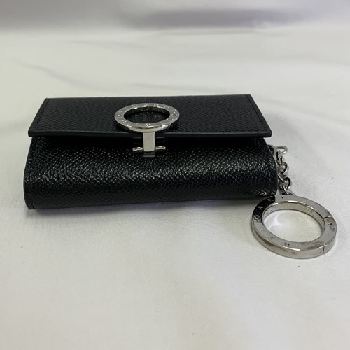 【爆買】【訳あり】ブルガリ キーケース 6連 キーホルダー カーフレザー ロゴクリップ ブラック メンズ 289360 BULGARI 正規品 ギフト プレゼントの画像