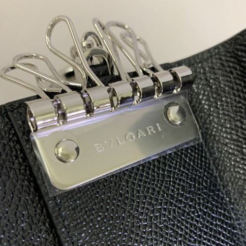 【BVLGARI】ブルガリ カーフレザー 無地 スマートキーケース BVLGARI ブルガリ 財布 小物 キーケース 6連 キーホルダー