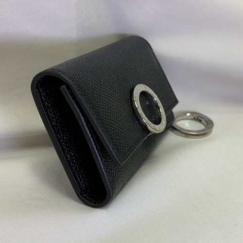 【BVLGARI】ブルガリ カーフレザー 無地 スマートキーケース BVLGARI ブルガリ 財布 小物 キーケース 6連 キーホルダー