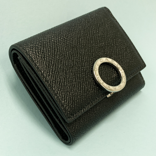 ＼1000円クーポン／ブルガリ クリップ 三つ折り財布 カーフレザー Wallet レディース ブラック 289369 BVLGARI