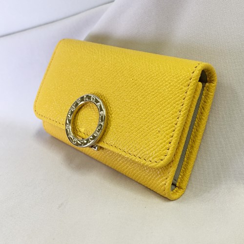 新品同様/未使用級　BVLGARI ブルガリ　キーケース　サークル金具　イエロー 新品同様/未使用級 BVLGARI ブルガリ キーケース サークル金具
