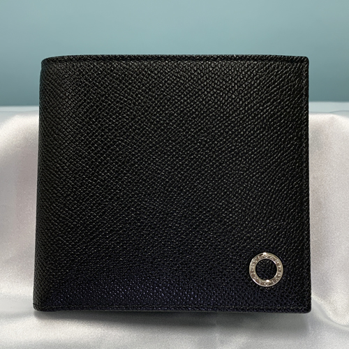 【極美品】ブルガリ 二つ折り レザー 財布 30396　ブラック Brandol / BVLGARI ブルガリ 二つ折り財布 ブルガリ・ブルガリ