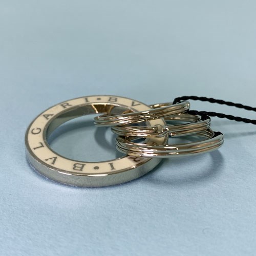現行　BVLGARI　ブルガリ　ブルガリブルガリ　キーリング　3連　35279 BVLGARI ブルガリ キーケース メタル 3連 キーリング レディース