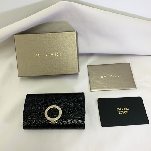 BVLGARI（ブルガリ） 財布 39341 カーフ ロゴ ブラック レザー ギフト