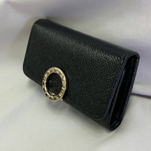 BVLGARI（ブルガリ） 財布 39341 カーフ ロゴ ブラック レザー ギフト