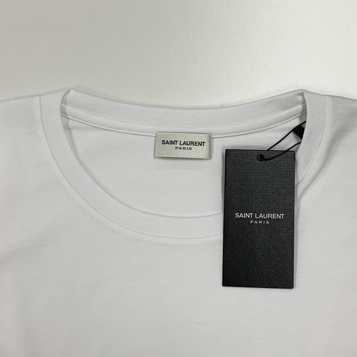 【訳あり】サンローラン ショートスリーブ メンズTシャツ 464572 Yves Saint Laurent サンローラン Tシャツ 半袖 ロゴ ショート