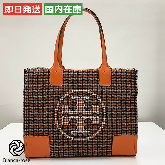 トリーバーチ バッグ ELLA PLAID MINI TOTE トリーバーチ エラ プレイド ミニ トート A4サイズ オレンジ レディース 50217 TORY BURCH