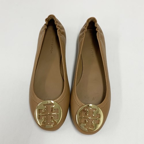 【爆買】トリーバーチ Minnie Travel バレエシューズ レディース ブラウン 50393 TORY BURCHの画像