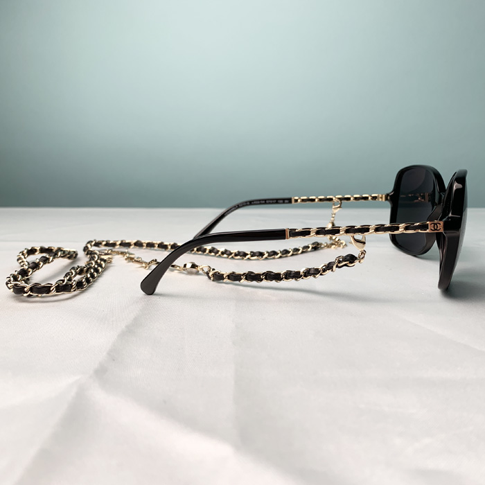 CHANEL 【訳あり1】シャネル サングラス チェーン付き スクエア