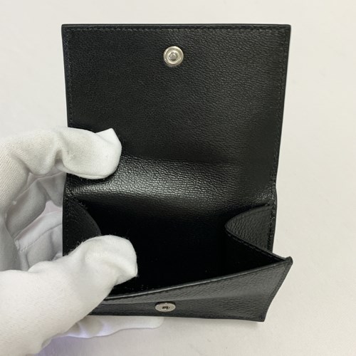 BALENCIAGA ブラック ミニ財布　本日限り！！！ BALENCIAGA バレンシアガ 財布 二つ折り コンパクト ミニ財布