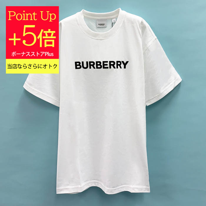 バーバリー ロゴプリント コットンTシャツ メンズ ホワイト 8055309 