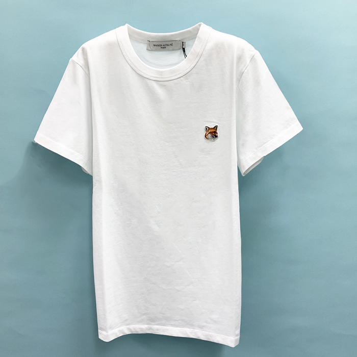MAISON KITSUNE メゾンキツネ Tシャツ 半袖 人気 FOX HEAD PATCH