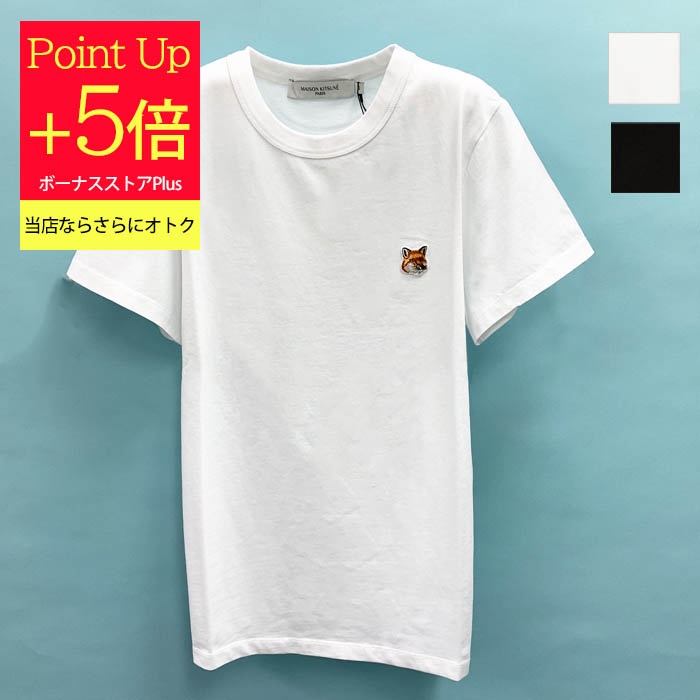 MAISON KITSUNE メゾンキツネ Tシャツ 半袖 人気 FOX HEAD PATCH