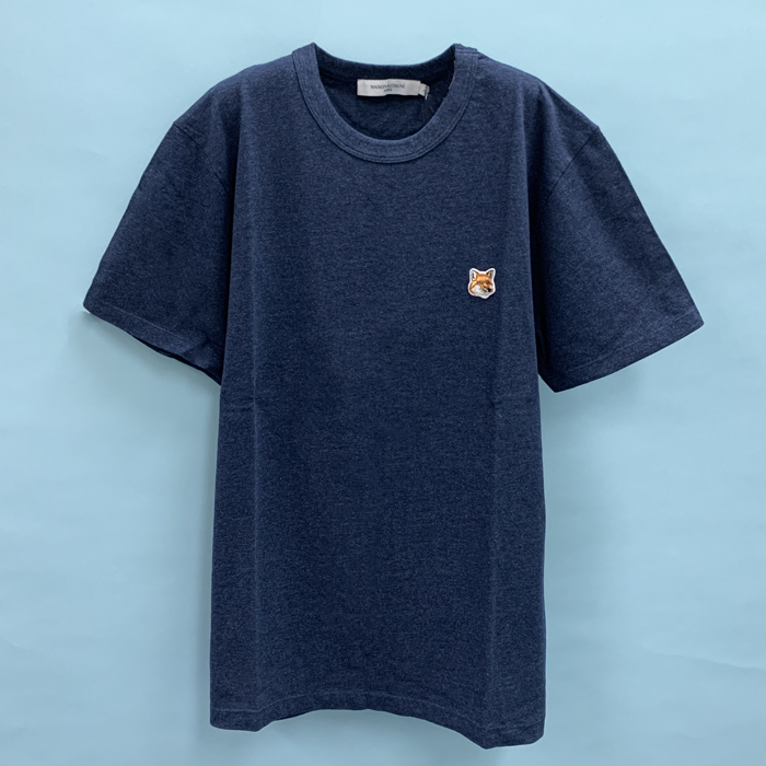 P×3倍&Max10，000円/メゾンキツネ Tシャツ 半袖 人気 FOX HEAD CLASSIC メンズ ブルー IM00111KJ0008 MAISON KITSUNE