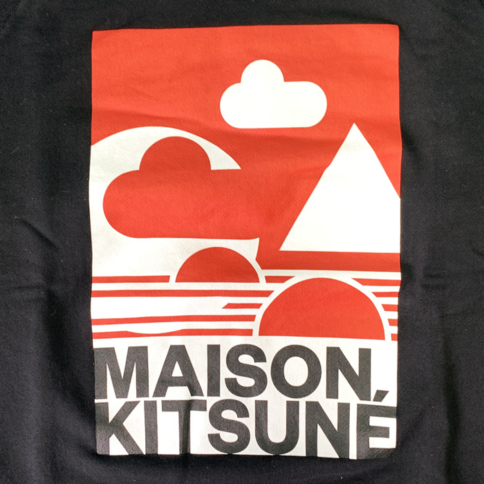 メゾンキツネ スウェット・トレーナー 長袖 アンソニー・バーリルスウェット レディース ブラック IW00345KM0001 MAISON KITSUNE MAISON KITSUNE メゾンキツネ スウェット・トレーナー 長袖