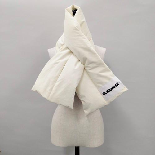 【国内即発】JIL SANDER ロゴダウンスカーフ (J40TE0002J70008) JIL SANDER ジルサンダー ダウン マフラー スカーフ レディース
