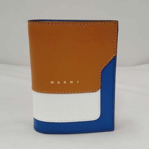 MARNI（マルニ） 折りたたみ財布 二つ折り バイカラー サフィアーノ