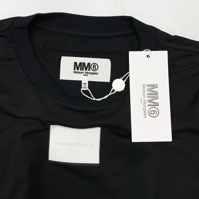 エムエムシックス メゾンマルジェラ Tシャツ 半袖 クルーネック ロゴプリント オーバーサイズ 2色 レディース S62GD0111 S23955 MM6 エムエムシックス メゾンマルジェラ Tシャツ 半袖 クルー