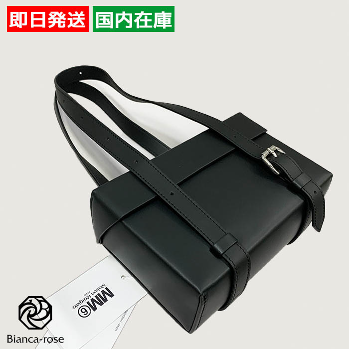 【爆買】MM6 エムエムシックス メゾンマルジェラ レザー ハンドバッグ レディース メンズ ブラック SB6WD0011P5011 MAISON MARGIELA