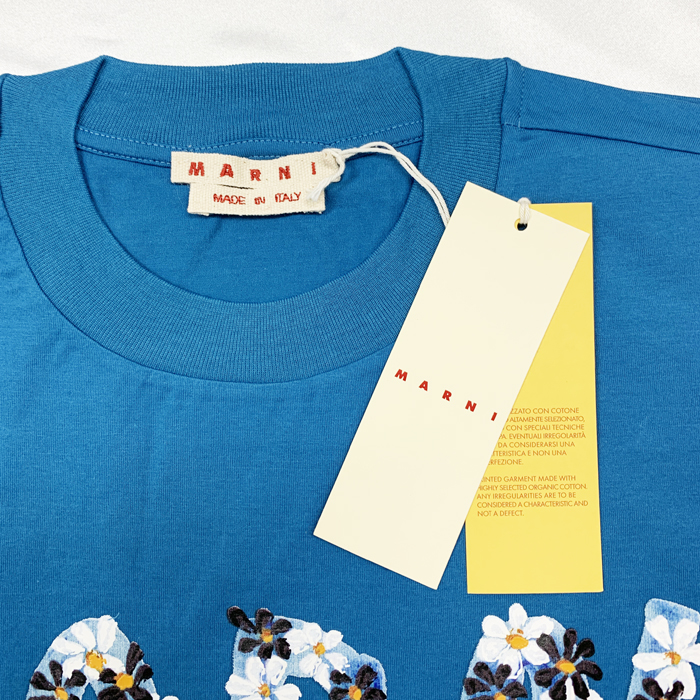 MARNI マルニ デイジーロゴプリントティーシャツ コットン