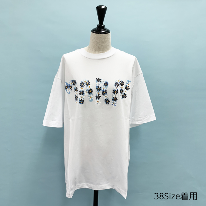MARNI マルニ デイジーロゴプリントティーシャツ コットン
