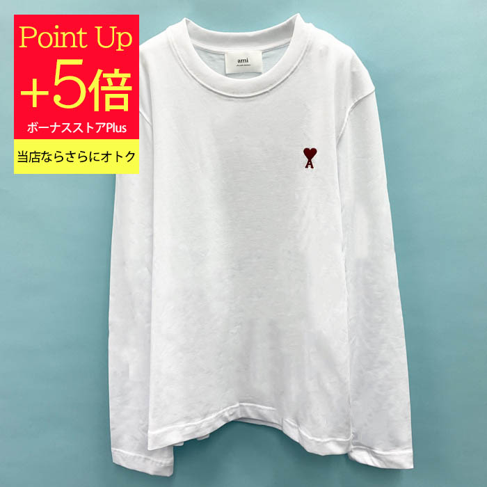 アミアレクサンドルマテュッシ 長袖 カットソー UTS205726 ハートA刺繍 AMI ALEXANDRE MATTIUSSI アミパリス AMI PARIS Tシャツ ロンT
