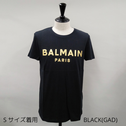 BALMAIN（バルマン） Tシャツ WH1EF000B121 ロゴ ブラック ホワイト