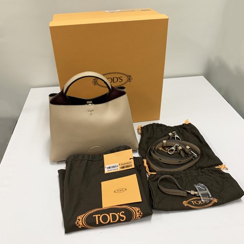 TOD'S トッズ レザーマイクロバッグ レディース ピンクベージュ