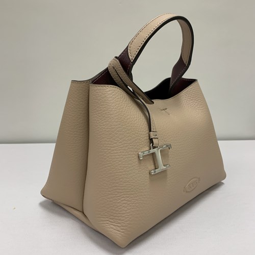 TOD'S トッズ レザーマイクロバッグ レディース ピンクベージュ
