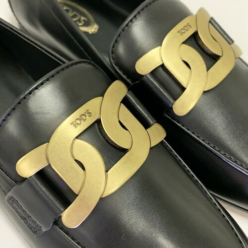【爆買】トッズ 靴 ケイト レザー ローファー レデ ィース ブラック ホワイト XXW79A0DD00NF5 XXW79A0DD00MID TOD’Sの画像