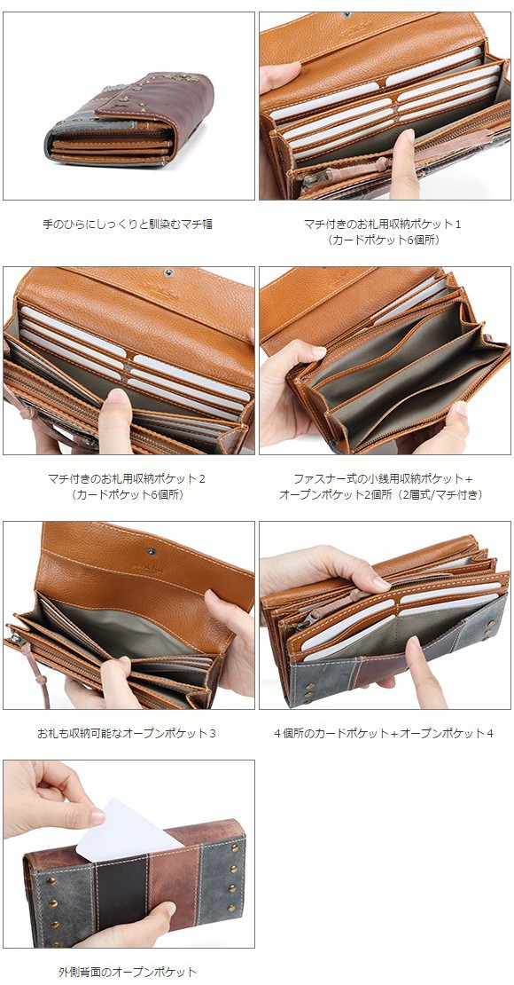 【希少】Ain Soph ガマ口　長財布　グレー　ロゴ　人気　　　本革　未使用品 希少】Ain Soph ガマ口 長財布 グレー ロゴ 人気 本革 未使用品