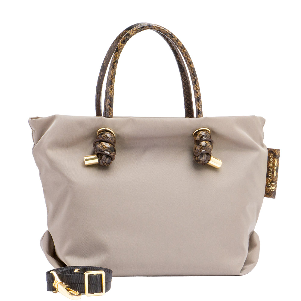 【美品】VIOLAd'ORO ビアンカ ナイロントートS 2way ベージュ VIOLAd'ORO（ヴィオラドーロ） ポイント10倍 ＋ ボーナスストアPlus10
