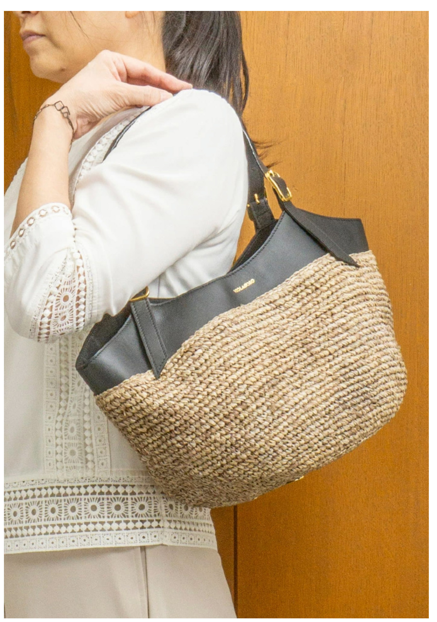 極美品✨SEA かごバッグ レザー ライトブラウン ハンドバッグ