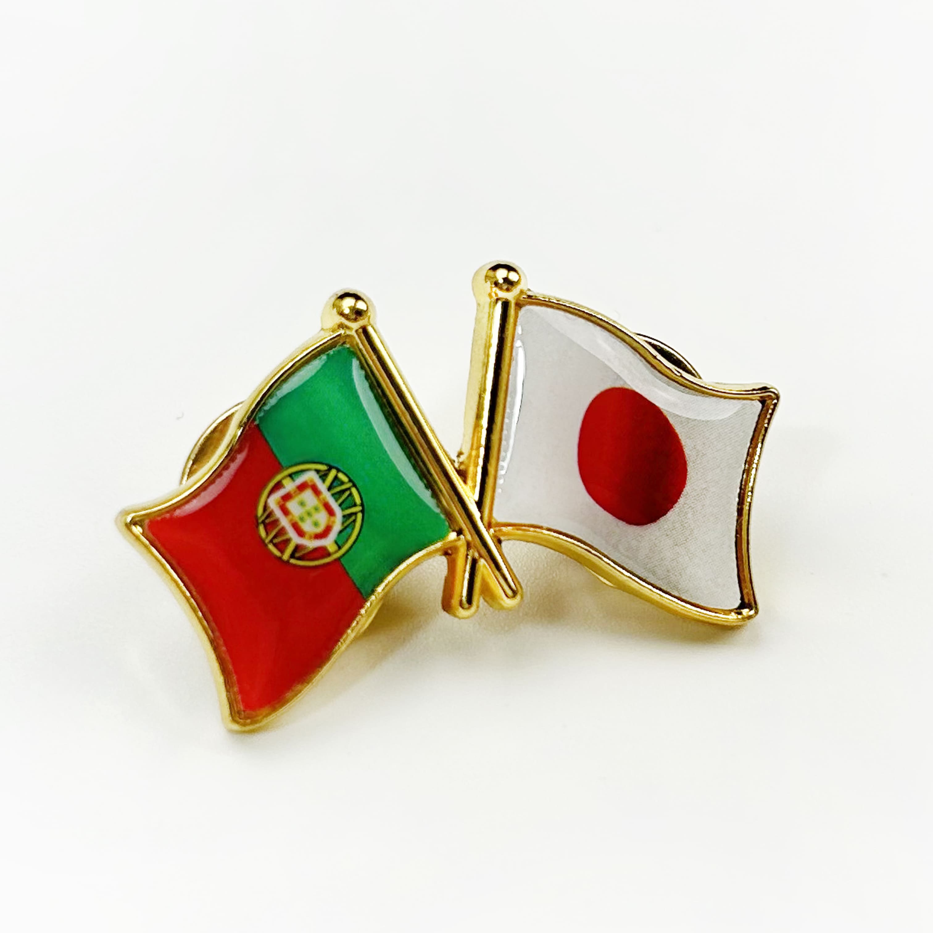 国旗ピンバッジ 日本と41カ国組み合わせ 友好バッジ ダブル国旗 : From