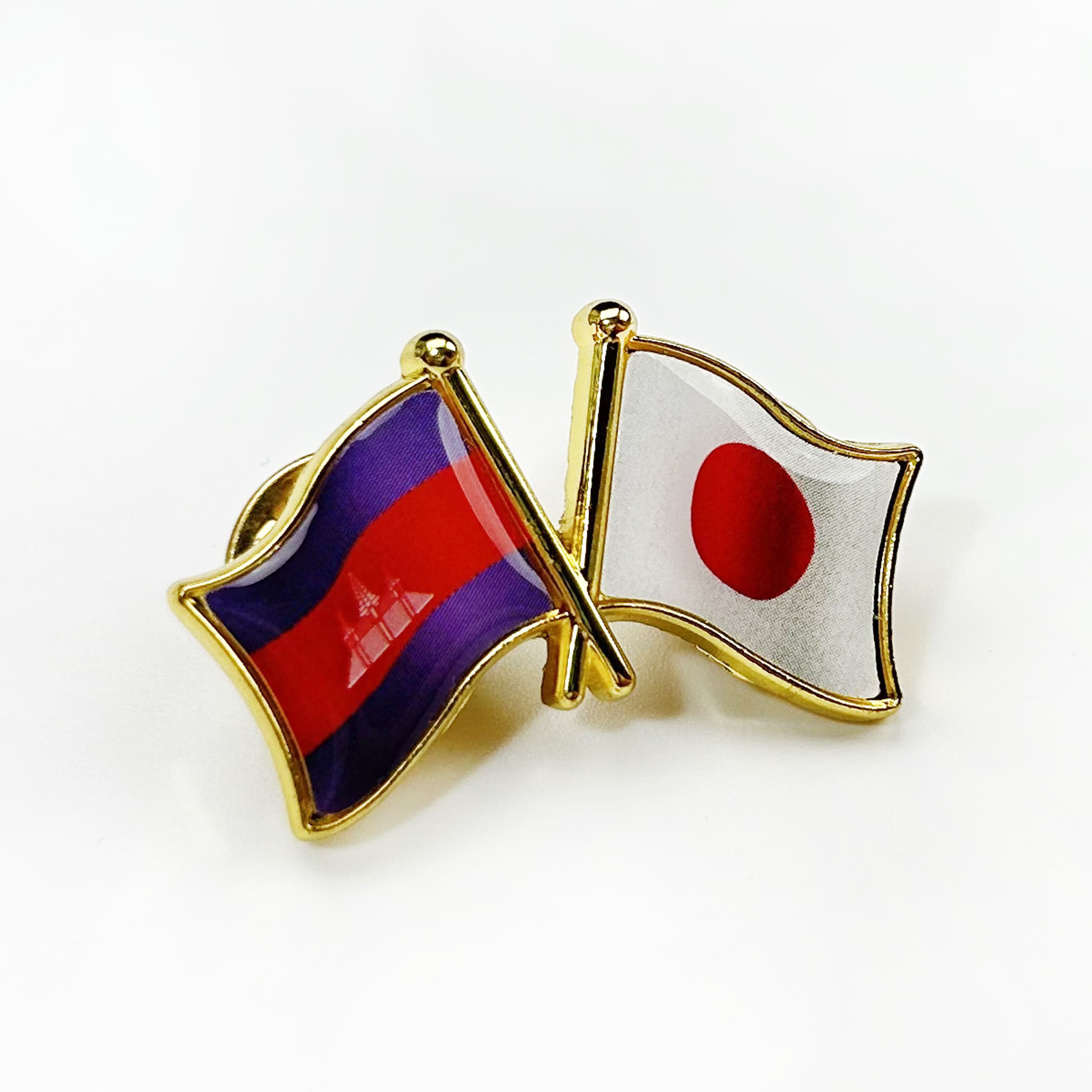 国旗ピンバッジ 日本と41カ国組み合わせ 友好バッジ ダブル国旗 : From