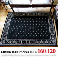 Cross Bandanna Rug Black160120cm 1color