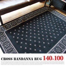Cross Bandanna Rug Black 140100cm 1color