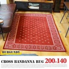 cross bandanna rug Burgundy200140cm 1color
