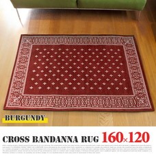 cross bandanna rug Burgundy160120cm 1color