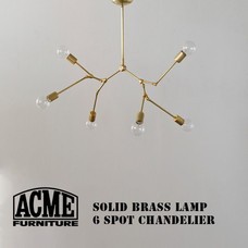 SOLID BRASS LAMP 6SPOT chandelier ACME Furniture