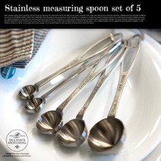 Stainless measuring spoon set of 5 DULTON