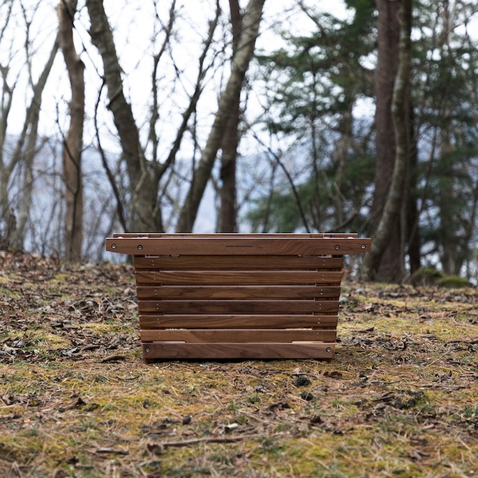 コンテナ イキキ IKIKI シェルフコンテナMウォルナット shelf