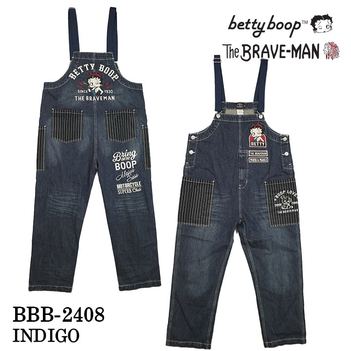 THE BRAVEMAN×BETTY BOOP ブレイブマン ベティ・ブープ コラボ オーバーオール bbb-2408 | BETTY BOOP | 03