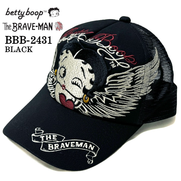 THE BRAVEMAN×BETTY BOOP ベティ・ブープ ツイルメッシュキャップ 帽子 bbb-2431｜bicks-market｜02